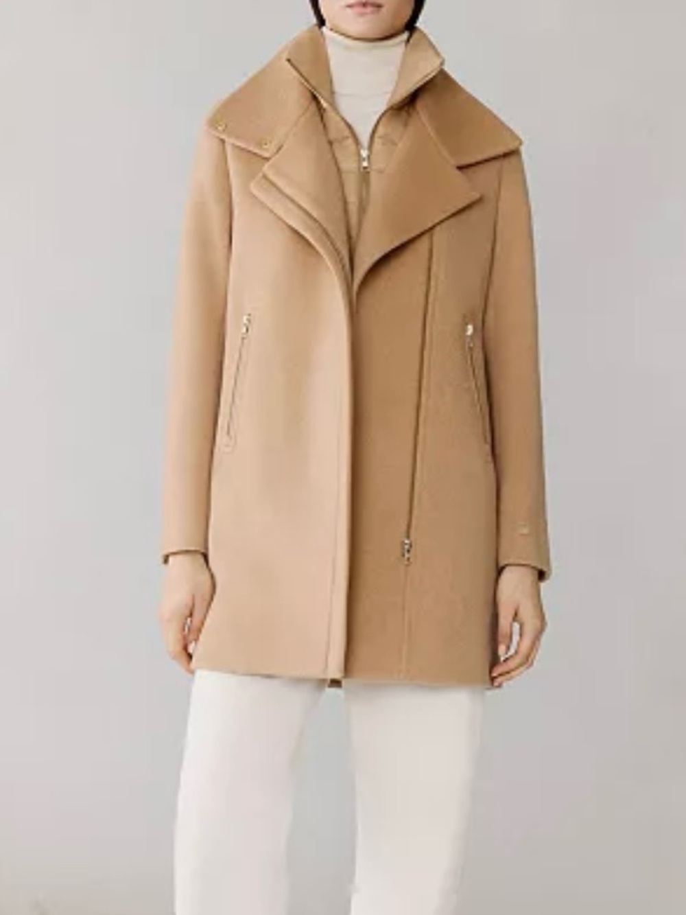 NWT Soia & Kyo Women's Puffer-Bib Asymmetric Zip-Front Coat